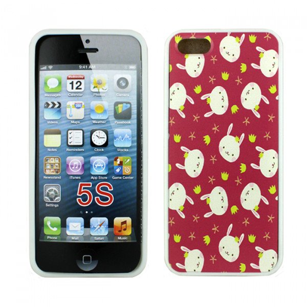 Wholesale Apple iPhone 5 5S Design Case (Red Bunny)